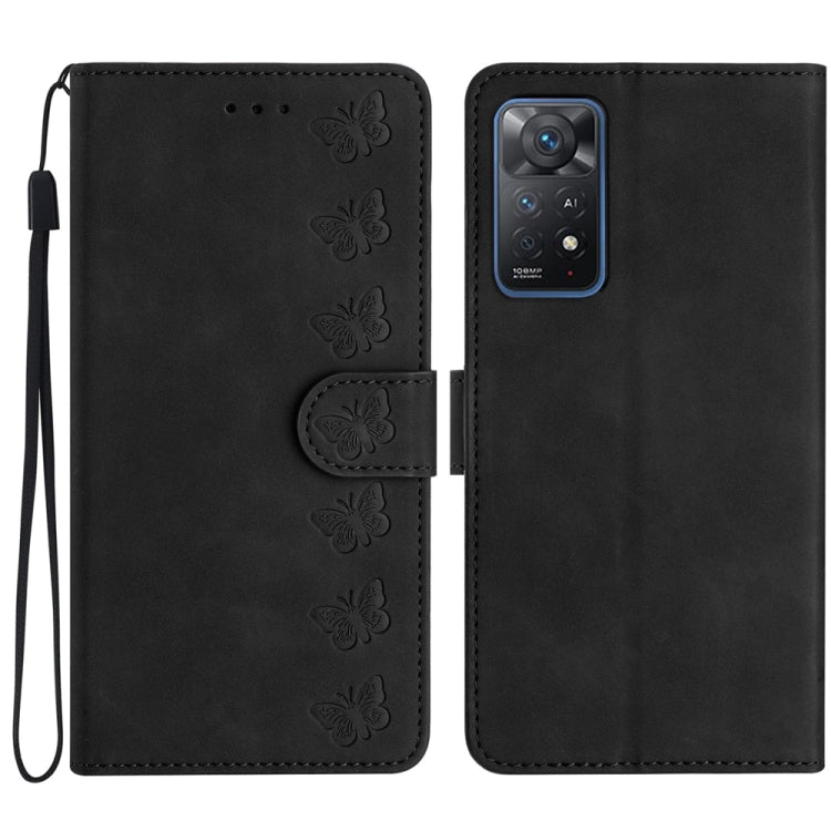 Seven Butterflies Embossed Leather Phone Case, For Xiaomi Redmi A1, For Xiaomi Redmi Note 8T, For Xiaomi Redmi Note 10 5G, For Xiaomi Redmi Note 11 Pro 5G Global