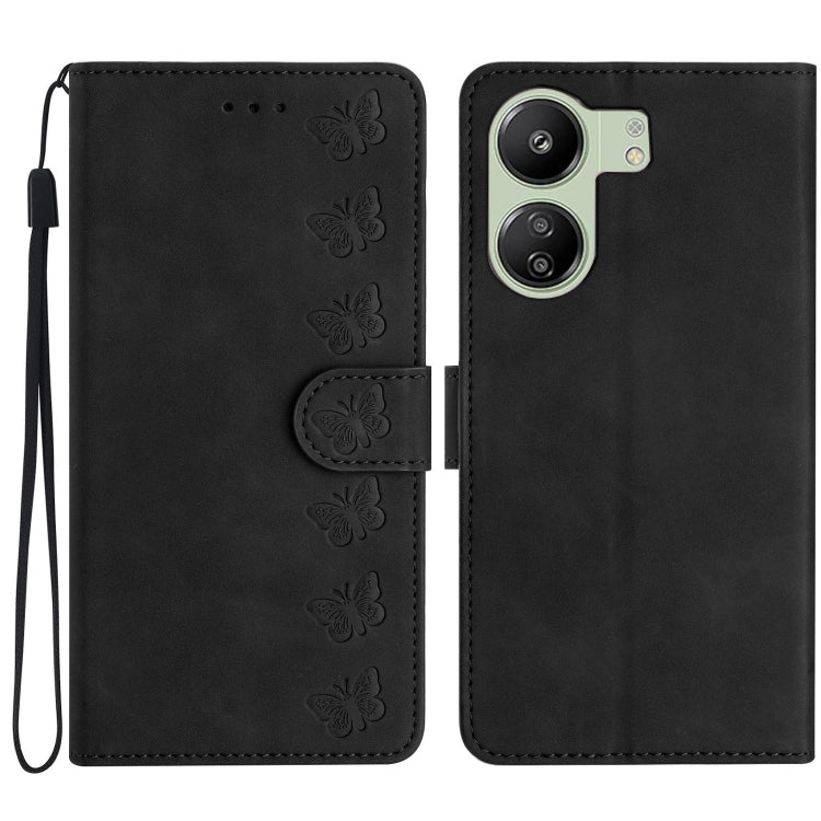 Seven Butterflies Embossed Leather Phone Case, For Xiaomi Redmi 13C 4G, For Xiaomi 12 Lite, For Xiaomi 12 Pro, For Xiaomi 12T / 12T Pro