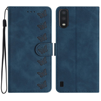 Seven Butterflies Embossed Leather Phone Case, For Samsung Galaxy A05, For Samsung Galaxy A10 / M10, For Samsung Galaxy A12 5G, For Samsung Galaxy A13 4G