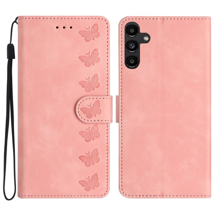 Seven Butterflies Embossed Leather Phone Case, For Samsung Galaxy A13 5G, For Samsung Galaxy A14 5G, For Samsung Galaxy A20 / A30, For Samsung Galaxy S24 5G