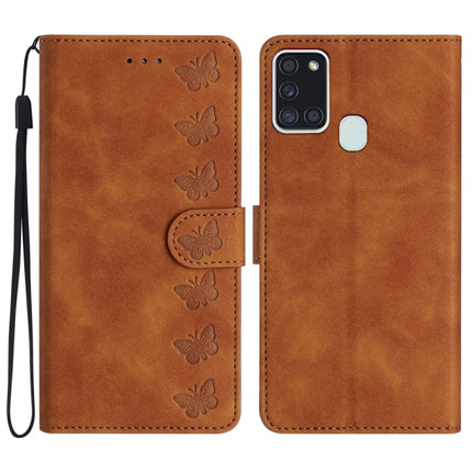 Seven Butterflies Embossed Leather Phone Case, For Samsung Galaxy S24 5G, For Samsung Galaxy A20e, For Samsung Galaxy A20s, For Samsung Galaxy A22 4G