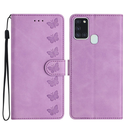 Seven Butterflies Embossed Leather Phone Case, For Samsung Galaxy S24 5G, For Samsung Galaxy A20e, For Samsung Galaxy A20s, For Samsung Galaxy A22 4G