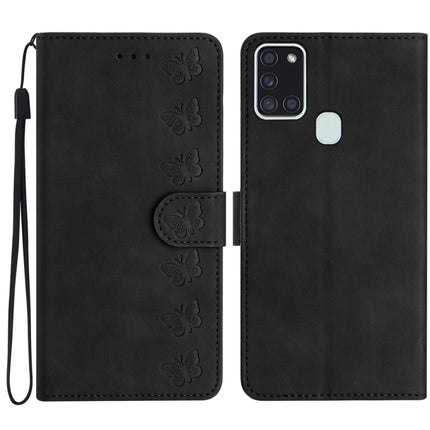 Seven Butterflies Embossed Leather Phone Case, For Samsung Galaxy S24 5G, For Samsung Galaxy A20e, For Samsung Galaxy A20s, For Samsung Galaxy A22 4G