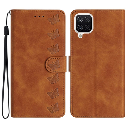 Seven Butterflies Embossed Leather Phone Case, For Samsung Galaxy S24 5G, For Samsung Galaxy A20e, For Samsung Galaxy A20s, For Samsung Galaxy A22 4G