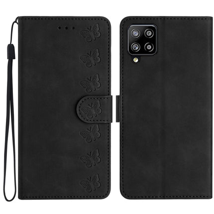 Seven Butterflies Embossed Leather Phone Case, For Samsung Galaxy A41, For Samsung Galaxy A42 5G, For Samsung Galaxy A50, For Samsung Galaxy A51