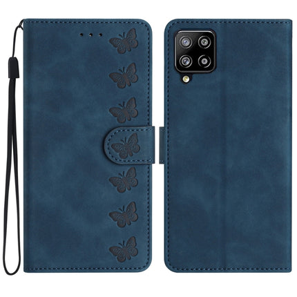 Seven Butterflies Embossed Leather Phone Case, For Samsung Galaxy A41, For Samsung Galaxy A42 5G, For Samsung Galaxy A50, For Samsung Galaxy A51