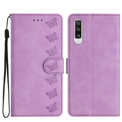 Seven Butterflies Embossed Leather Phone Case, For Samsung Galaxy A41, For Samsung Galaxy A42 5G, For Samsung Galaxy A50, For Samsung Galaxy A51