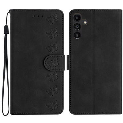 Seven Butterflies Embossed Leather Phone Case, For Samsung Galaxy A05s, For Samsung Galaxy A20e, For Samsung Galaxy A20s, For Samsung Galaxy A22 4G