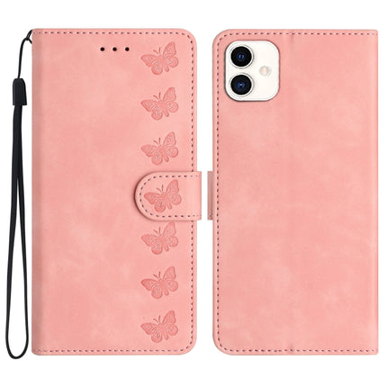 Seven Butterflies Embossed Leather Phone Case, For Samsung Galaxy A04 Core, For Samsung Galaxy S23 FE 5G, For Samsung Galaxy A05, For Samsung Galaxy S24+ 5G