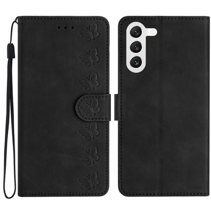 Seven Butterflies Embossed Leather Phone Case, For Samsung Galaxy A04 Core, For Samsung Galaxy S24+ 5G, For Samsung Galaxy A04s, For Samsung Galaxy S23 FE 5G