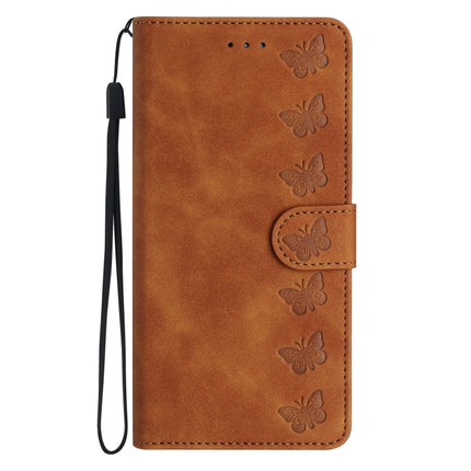 Seven Butterflies Embossed Leather Phone Case, For Samsung Galaxy S24 5G, For Samsung Galaxy A20e, For Samsung Galaxy A20s, For Samsung Galaxy A22 4G