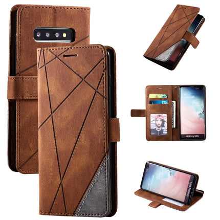 Skin Feel Splicing Horizontal Flip Leather Case with Holder & Card Slots & Wallet & Photo Frame, For Samsung Galaxy S9 Plus, For Samsung Galaxy S9, For Samsung Galaxy S10 Plus, For Samsung Galaxy S10