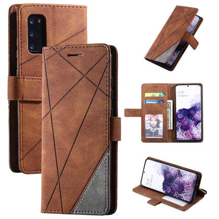 Skin Feel Splicing Horizontal Flip Leather Case with Holder & Card Slots & Wallet & Photo Frame, For Samsung Galaxy S10e, For Samsung Galaxy S20, For Samsung Galaxy S20 Plus, For Samsung Galaxy S20 Ultra