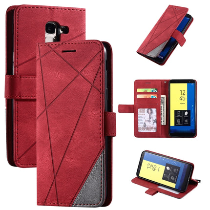 Skin Feel Splicing Horizontal Flip Leather Case with Holder & Card Slots & Wallet & Photo Frame, For Samsung Galaxy S8, For Samsung Galaxy J6, For Samsung Galaxy A50, For Samsung Galaxy A8(2018)
