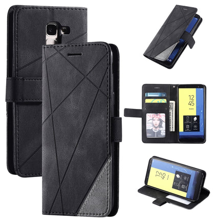 Skin Feel Splicing Horizontal Flip Leather Case with Holder & Card Slots & Wallet & Photo Frame, For Samsung Galaxy S8, For Samsung Galaxy J6, For Samsung Galaxy A50, For Samsung Galaxy A8(2018)