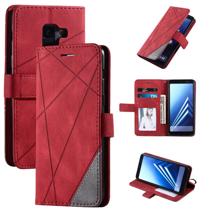 Skin Feel Splicing Horizontal Flip Leather Case with Holder & Card Slots & Wallet & Photo Frame, For Samsung Galaxy S8, For Samsung Galaxy J6, For Samsung Galaxy A50, For Samsung Galaxy A8(2018)
