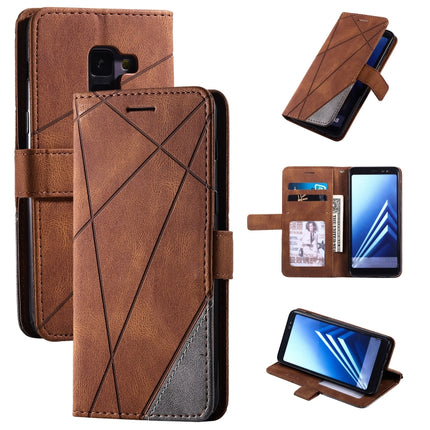 Skin Feel Splicing Horizontal Flip Leather Case with Holder & Card Slots & Wallet & Photo Frame, For Samsung Galaxy S8, For Samsung Galaxy J6, For Samsung Galaxy A50, For Samsung Galaxy A8(2018)