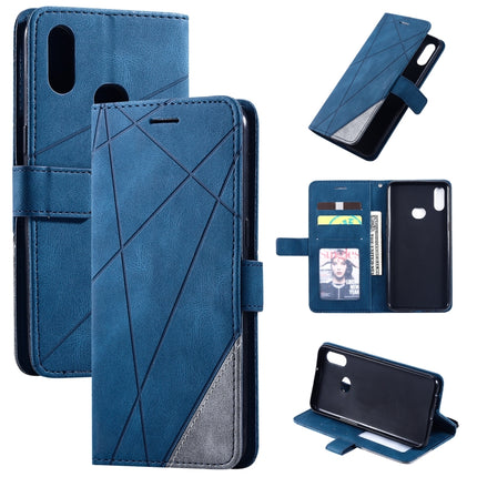 Skin Feel Splicing Horizontal Flip Leather Case with Holder & Card Slots & Wallet & Photo Frame, For Samsung Galaxy A7(2018), For Samsung Galaxy A10s, For Samsung Galaxy A20, For Samsung Galaxy A20e