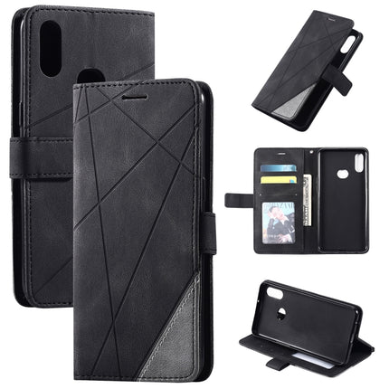 Skin Feel Splicing Horizontal Flip Leather Case with Holder & Card Slots & Wallet & Photo Frame, For Samsung Galaxy A7(2018), For Samsung Galaxy A10s, For Samsung Galaxy A20, For Samsung Galaxy A20e