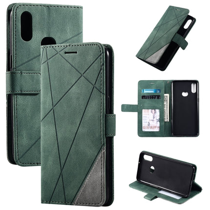 Skin Feel Splicing Horizontal Flip Leather Case with Holder & Card Slots & Wallet & Photo Frame, For Samsung Galaxy A7(2018), For Samsung Galaxy A10s, For Samsung Galaxy A20, For Samsung Galaxy A20e