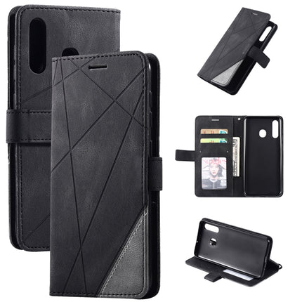 Skin Feel Splicing Horizontal Flip Leather Case with Holder & Card Slots & Wallet & Photo Frame, For Samsung Galaxy A7(2018), For Samsung Galaxy A10s, For Samsung Galaxy A20, For Samsung Galaxy A20e