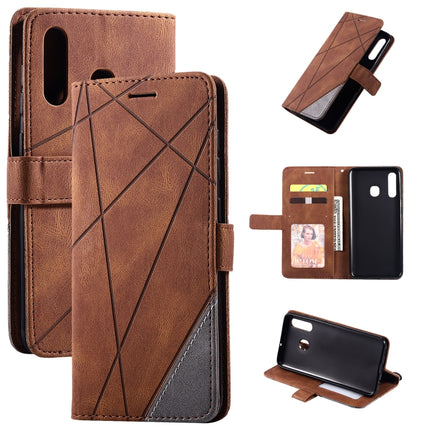 Skin Feel Splicing Horizontal Flip Leather Case with Holder & Card Slots & Wallet & Photo Frame, For Samsung Galaxy A7(2018), For Samsung Galaxy A10s, For Samsung Galaxy A20, For Samsung Galaxy A20e