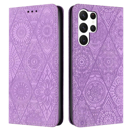Ethnic Embossed Adsorption Leather Phone Case, For Samsung Galaxy S23 5G, For Samsung Galaxy S23 Ultra 5G, For Samsung Galaxy S22 5G, For Samsung Galaxy S22+ 5G