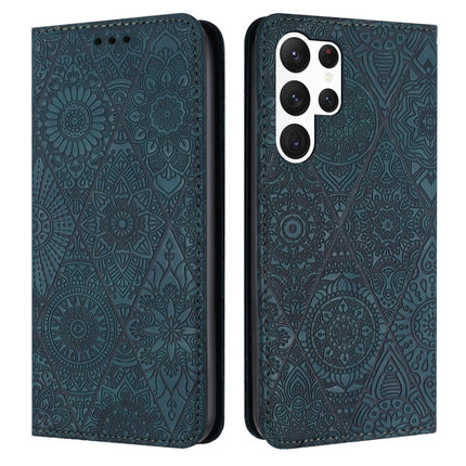 Ethnic Embossed Adsorption Leather Phone Case, For Samsung Galaxy S23 5G, For Samsung Galaxy S23 Ultra 5G, For Samsung Galaxy S22 5G, For Samsung Galaxy S22+ 5G