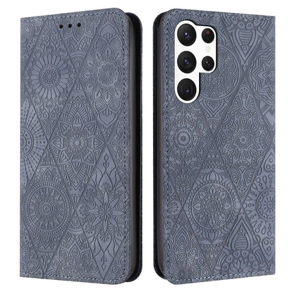 Ethnic Embossed Adsorption Leather Phone Case, For Samsung Galaxy S23 5G, For Samsung Galaxy S23 Ultra 5G, For Samsung Galaxy S22 5G, For Samsung Galaxy S22+ 5G