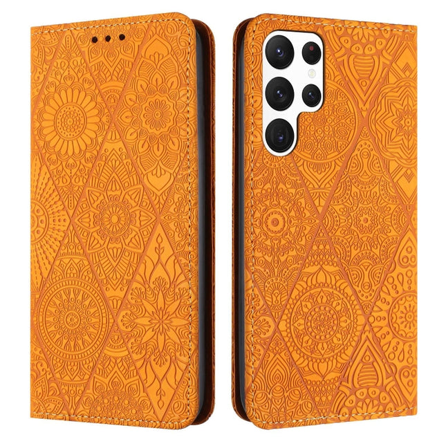 Ethnic Embossed Adsorption Leather Phone Case