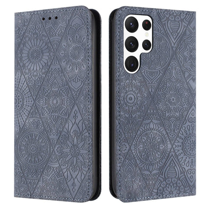 Ethnic Embossed Adsorption Leather Phone Case, For Samsung Galaxy S22 Ultra 5G, For Samsung Galaxy S21 5G, For Samsung Galaxy S21+ 5G, For Samsung Galaxy S21 Ultra 5G