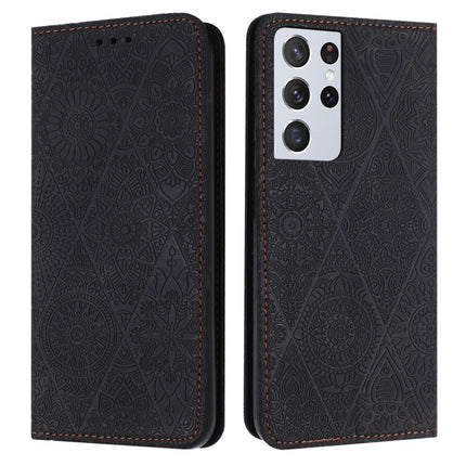 Ethnic Embossed Adsorption Leather Phone Case, For Samsung Galaxy S22 Ultra 5G, For Samsung Galaxy S21 5G, For Samsung Galaxy S21+ 5G, For Samsung Galaxy S21 Ultra 5G