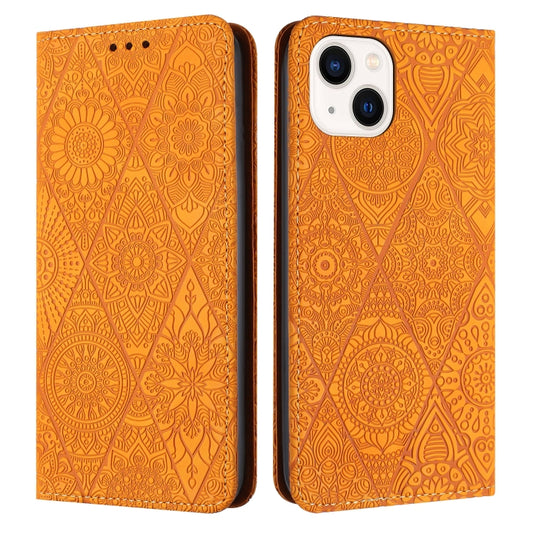 Ethnic Embossed Adsorption Leather Phone Case, For iPhone 14, For iPhone 14 Plus, For iPhone 14 Pro, For iPhone 14 Pro Max, For iPhone 13, For iPhone 13 Pro