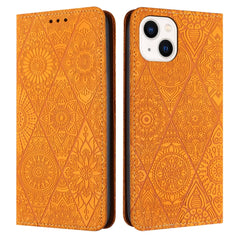 Funda de teléfono de piel con adsorción en relieve étnico, para iPhone 14, para iPhone 14 Plus, para iPhone 14 Pro, para iPhone 14 Pro Max, para iPhone 13, para iPhone 13 Pro