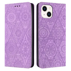 Funda de teléfono de piel con adsorción en relieve étnico, para iPhone 14, para iPhone 14 Plus, para iPhone 14 Pro, para iPhone 14 Pro Max, para iPhone 13, para iPhone 13 Pro