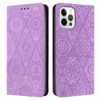 Ethnic Embossed Adsorption Leather Phone Case, For iPhone 14, For iPhone 14 Plus, For iPhone 14 Pro, For iPhone 14 Pro Max