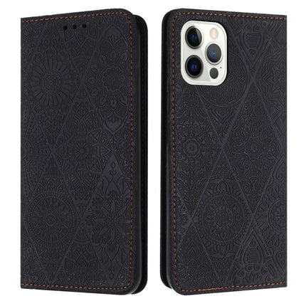 Ethnic Embossed Adsorption Leather Phone Case, For iPhone 14, For iPhone 14 Plus, For iPhone 14 Pro, For iPhone 14 Pro Max