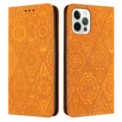 Funda de teléfono de piel con adsorción en relieve étnico, para iPhone 14, para iPhone 14 Plus, para iPhone 14 Pro, para iPhone 14 Pro Max, para iPhone 13, para iPhone 13 Pro