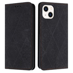 Funda de teléfono de piel con adsorción en relieve étnico, para iPhone 14, para iPhone 14 Plus, para iPhone 14 Pro, para iPhone 14 Pro Max, para iPhone 13, para iPhone 13 Pro