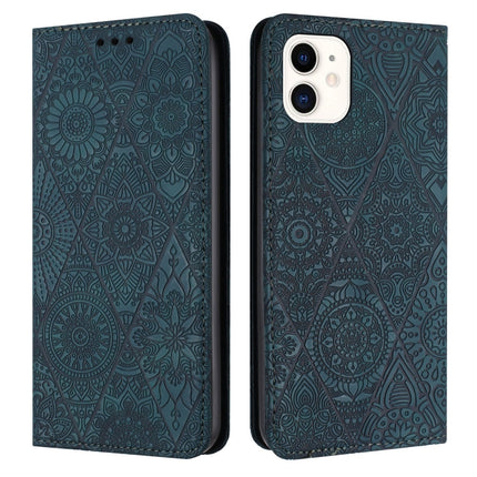 Ethnic Embossed Adsorption Leather Phone Case, For iPhone 12 Pro Max, For iPhone 11, For iPhone 11 Pro, For iPhone 11 Pro Max