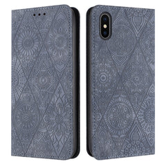 Ethnic Embossed Adsorption Leather Phone Case, For iPhone X / XS, For iPhone XR, For iPhone XS Max, For iPhone SE 2022 / 7 / 8, For iPhone 7 Plus / 8 Plus