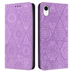 Ethnic Embossed Adsorption Leather Phone Case, For iPhone X / XS, For iPhone XR, For iPhone XS Max, For iPhone SE 2022 / 7 / 8, For iPhone 7 Plus / 8 Plus