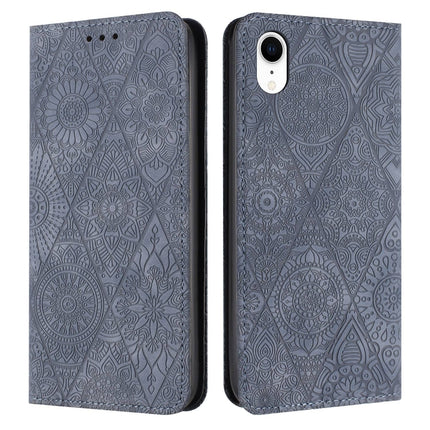 Ethnic Embossed Adsorption Leather Phone Case, For iPhone X / XS, For iPhone XR, For iPhone XS Max, For iPhone SE 2022 / 7 / 8