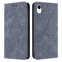 Ethnic Embossed Adsorption Leather Phone Case, For iPhone X / XS, For iPhone XR, For iPhone XS Max, For iPhone SE 2022 / 7 / 8, For iPhone 7 Plus / 8 Plus