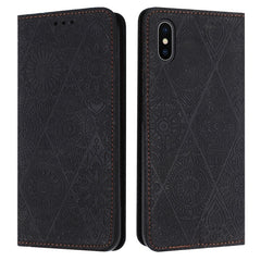 Ethnic Embossed Adsorption Leather Phone Case, For iPhone X / XS, For iPhone XR, For iPhone XS Max, For iPhone SE 2022 / 7 / 8, For iPhone 7 Plus / 8 Plus