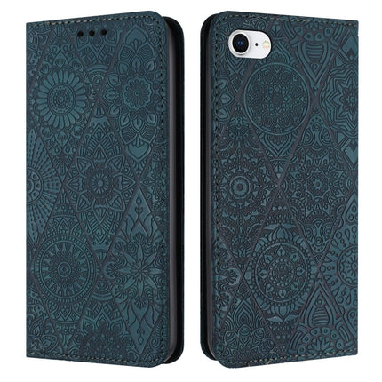 Ethnic Embossed Adsorption Leather Phone Case, For iPhone X / XS, For iPhone XR, For iPhone XS Max, For iPhone SE 2022 / 7 / 8