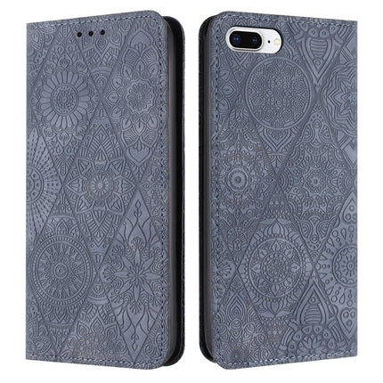 Ethnic Embossed Adsorption Leather Phone Case, For iPhone 7 Plus / 8 Plus