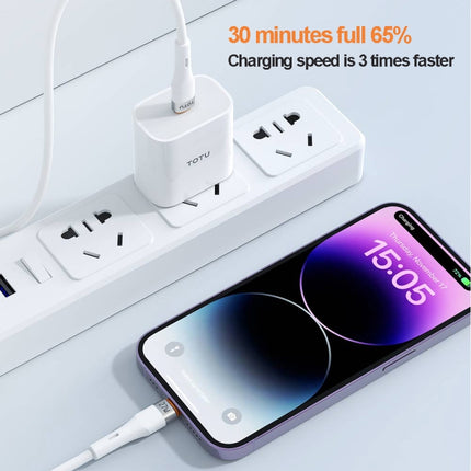 TOTU CB-2 Series USB-C / Type-C to 8 Pin Aluminum Alloy Skin Feel Charging Data Cable, 1m