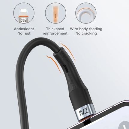 TOTU CB-2 Series USB-C / Type-C to 8 Pin Aluminum Alloy Skin Feel Charging Data Cable, 1m