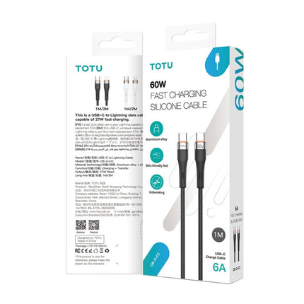 TOTU CB-2 Series USB-C / Type-C to 8 Pin Aluminum Alloy Skin Feel Charging Data Cable, 1m